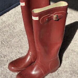 Hunter Rain Boots in Glossy Purple Size 9 US women's (UK 7, EU 40/41)